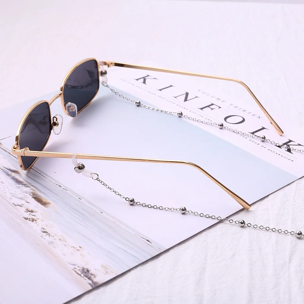 Глаз Стекло очки для чтения глаз с жемчугом и бисером шнурок-цепочка держатель