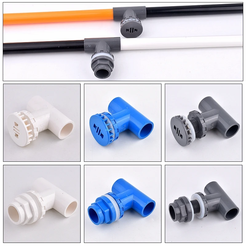 

1pc I.D 20mm PVC Pipe Connector Tee Aquarium Fish Tank Thicken Water Supply Drain Joints Garden Irrigation Tube Accessories