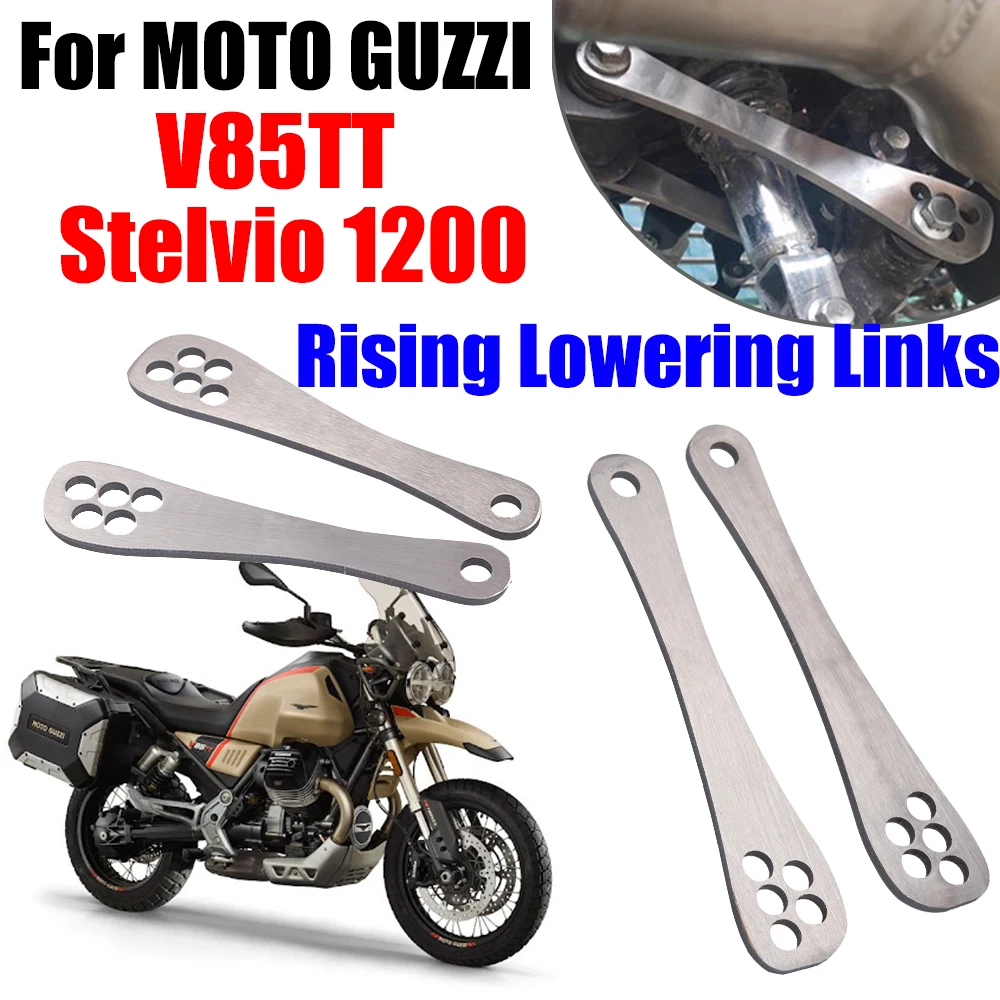 

For MOTO GUZZI V85TT V85 TT V 85 TT V 85TT Stelvio 1200 4V 8V Motorcycle Accessories Rear Suspension Rising Link Lowering Links