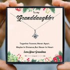 Цепочка с кристаллами для внучки и бабушки, ожерелье для подарков год, Женские Ювелирные изделия, кулон