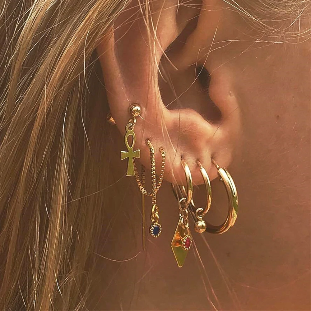 Женские серьги с перьями в стиле бохо золотые кристаллами и жемчугом винтажные