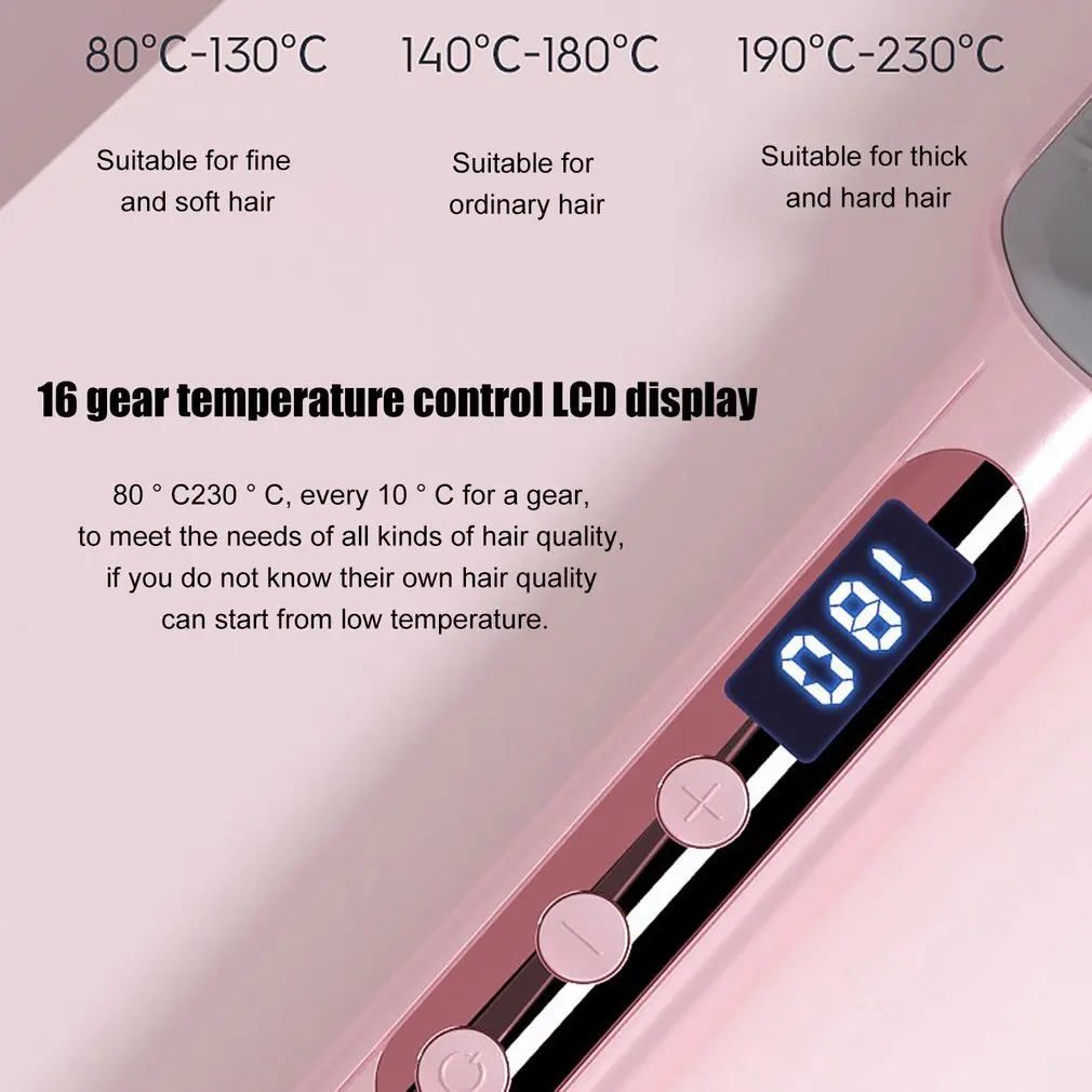 

Profissional Hot Combs Anti-scalding Hair Straightener Brush Ceramic Hair Curler Heated Electric Smart Brush Hair Styling