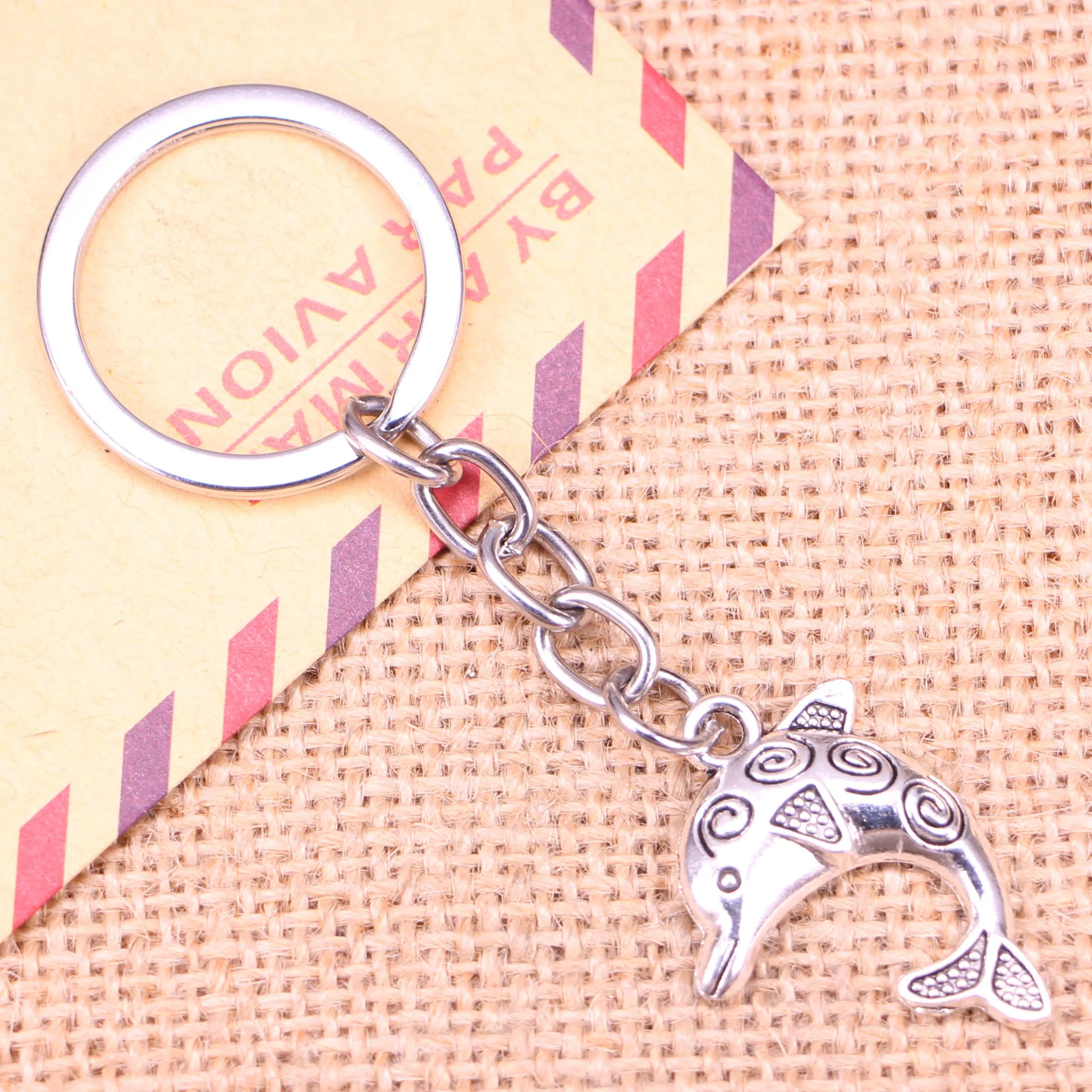 Новинка модный брелок для ключей подвески в виде дельфина 24x30 мм мужские