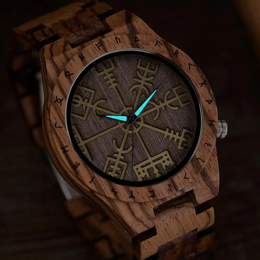 Мужские деревянные часы ручной работы reloj hombre BOBO BIRD круглые с золотым рулем Awe или