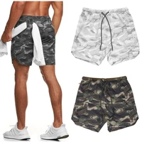 mesh summer camo shorts mens frosted loose pants casual medium pants beach pants running sports pants
