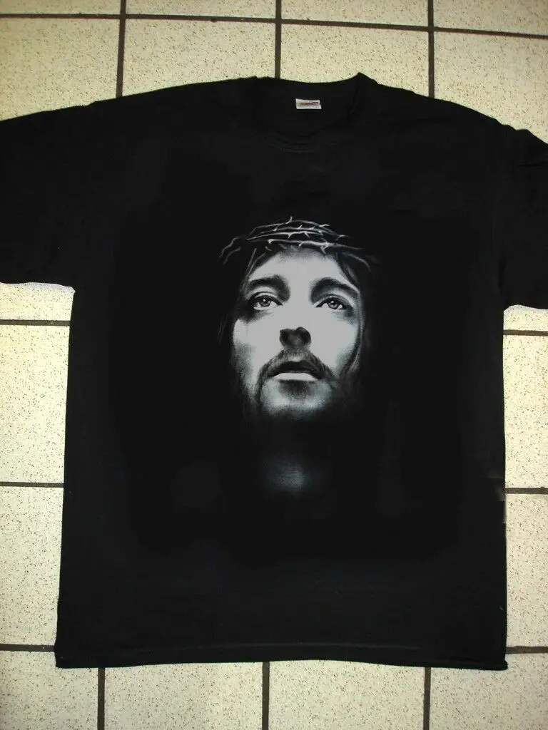 Аэрограф портрет Иисуса Христа футболка всех размеров|Мужские футболки| |