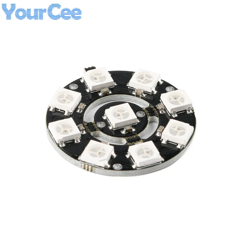 Модуль светодиодной панели WS2812 WS2812B 1 2 4 7 9 16 25 32 64 бит WS 2811 5050 RGB цветной контроллер 5