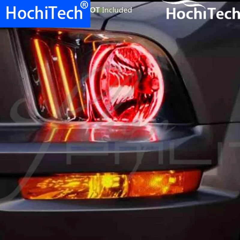 Для 2005-2009 Ford Mustang RGB светодиодсветодиодный ангельские глазки гало кольца фары
