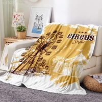 romantic ferris wheel printing throwing blanket flannel blanket suitable for travel camping bed sofa warm sleeping blanket