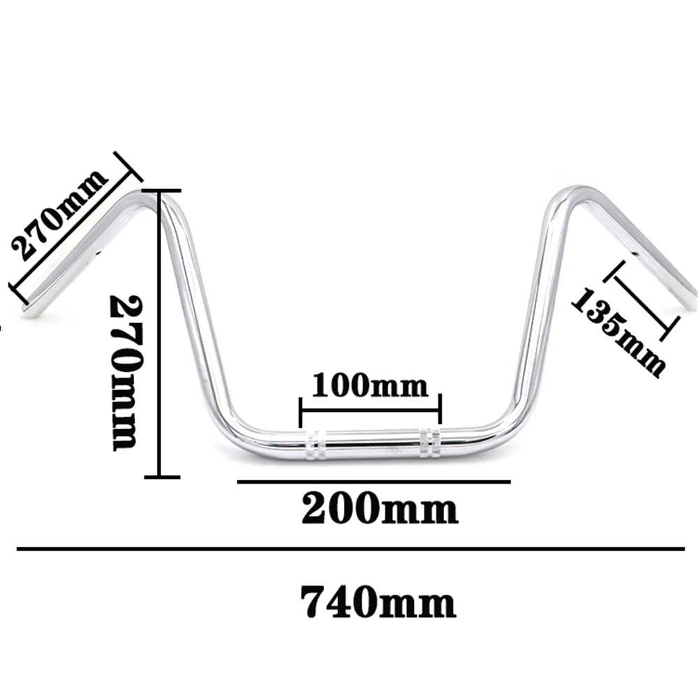 

Universal 22mm Vintage Motorcycle Handlebar Super High Scooter Handle Bar 7/8 Chopper Bobber Cruiser Sportster Steering Wheel