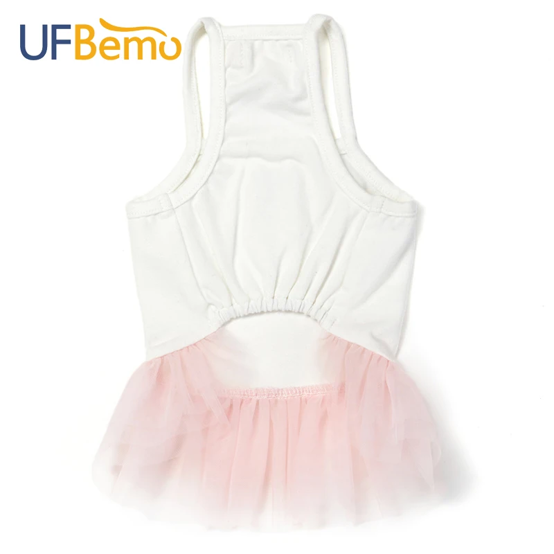 Платье UFBemo для собак хлопковая трикотажная юбка пачка кошек летняя одежда