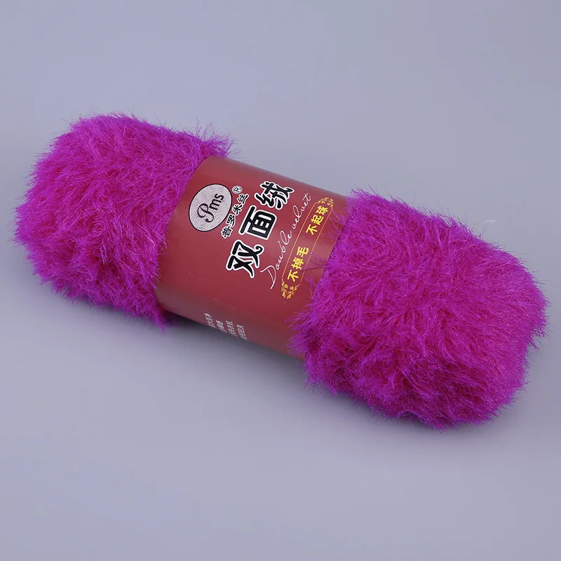 Толстая пряжа с шерстью норки зимняя бархатная шерстяная ручная вязка