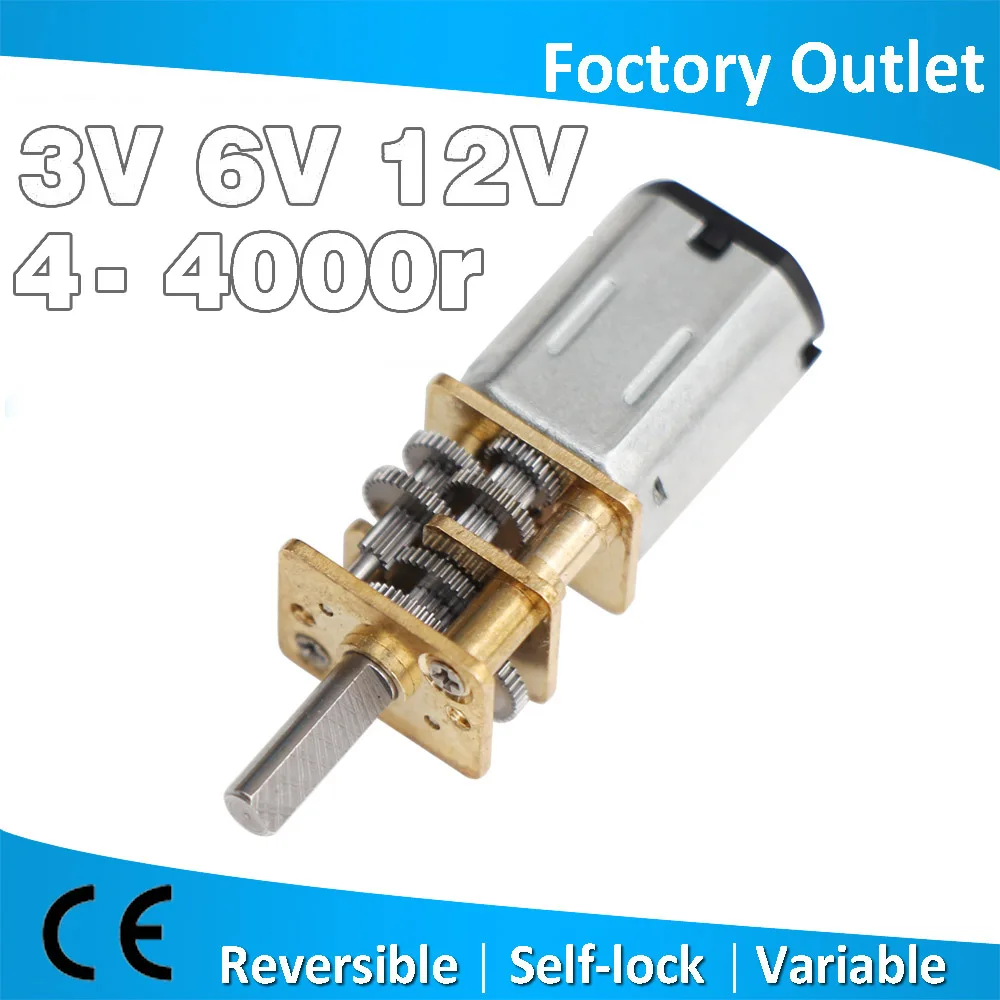 12GA N20 DC 3V 6V 12V 4-4000 об/мин micro металлический мотор-редуктор для дистанционного управления RC салона автомобиля Робот Модель DIY двигателя игрушки Электрический дверной замок