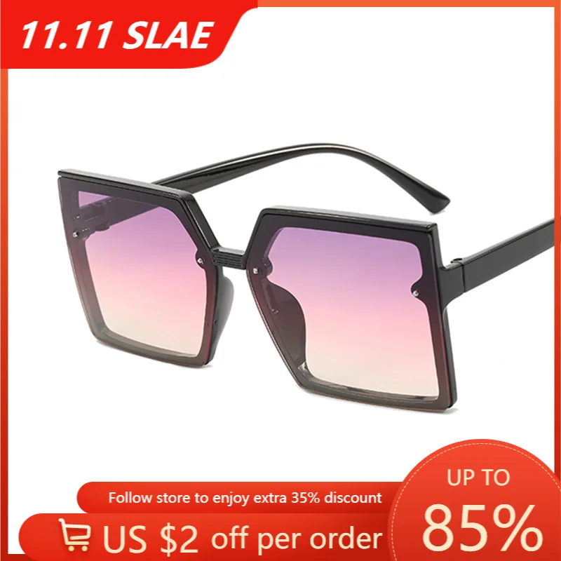 

Vintage Square Women's Sunglasses Brand Design Gradient Glasses Classic Oversized Sunglass Big Frame Eyewear oculos de sol UV400