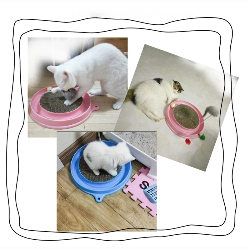 

Funny Cat Toy Pet Interactive Toys Intelligence Triple Round Play Disc Training Toy Balls Cat Crazy Mouse Ball Disk For All