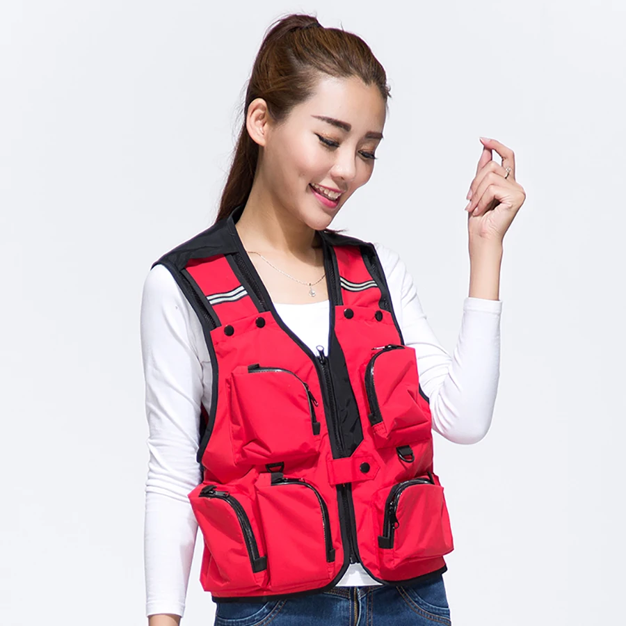 Тонкий водонепроницаемый жилет для фотосъемки на открытом воздухе рыбалки с