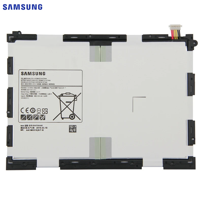 SAMSUNUG сменный аккумулятор EB-BT550ABE для samsung Tab A 9,7 P550 T550 T555C P555C EB-BT550ABA Аккумуляторы для планшетов