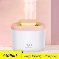 double nozzle air humidifier usb mist maker fogger 3300ml large capacity ultrasonic cool aromatherapy essential oil diffuser