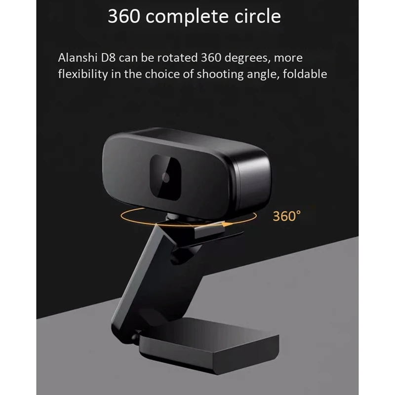 Webcam 1080P HD Computer Camera with Microphone USB Driver-Free Webcam for Video, Online Class, Meeting