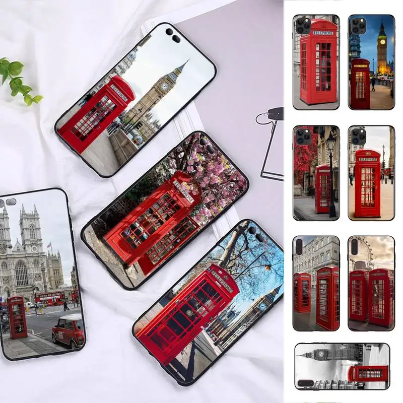 

Telephone booth Phone Case for iphone 13 8 7 6 6S Plus X 5S SE 2020 XR 11 12 pro XS MAX