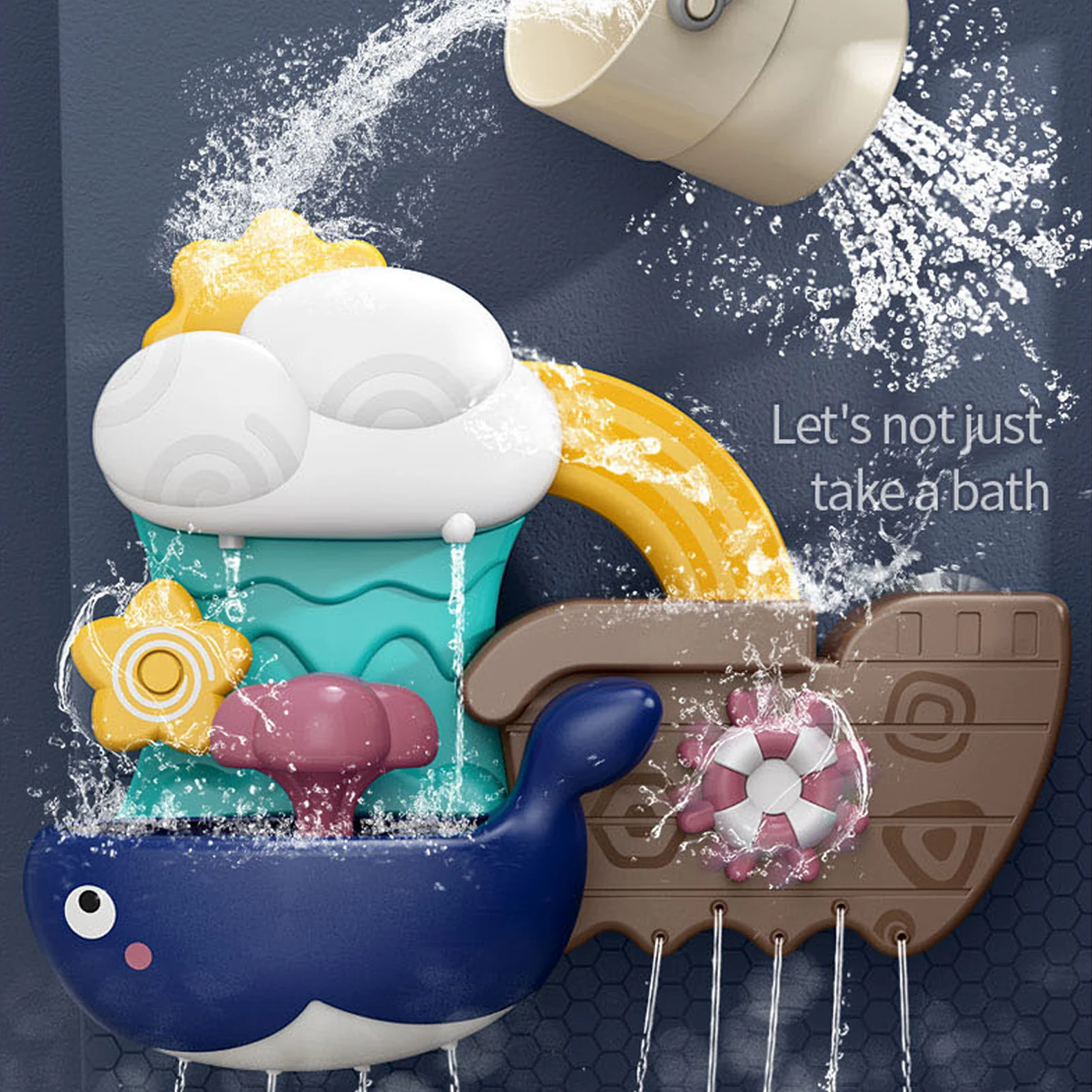 

Baby Bath Toys Kids Bathtub Toy Waterfall Squirt Water Game For Toddlers Kids 1/2/3/4 Year Old Water Toys