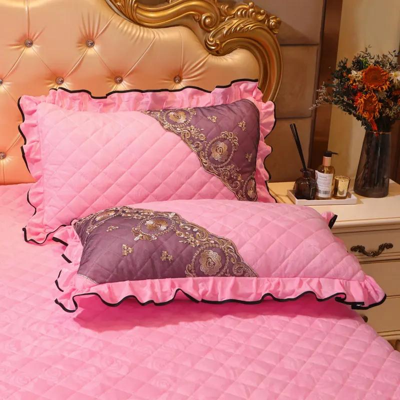 2 шт. бархатная кружевная наволочка для подушки одноцветная прямоугольная