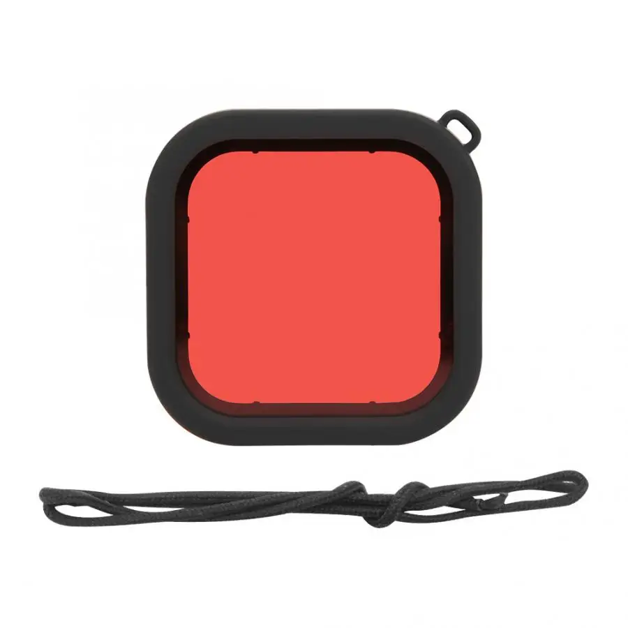 ABS Diving Lens Filter with Rope for GoPro 8 Action Camera Waterproof Shell | Электроника