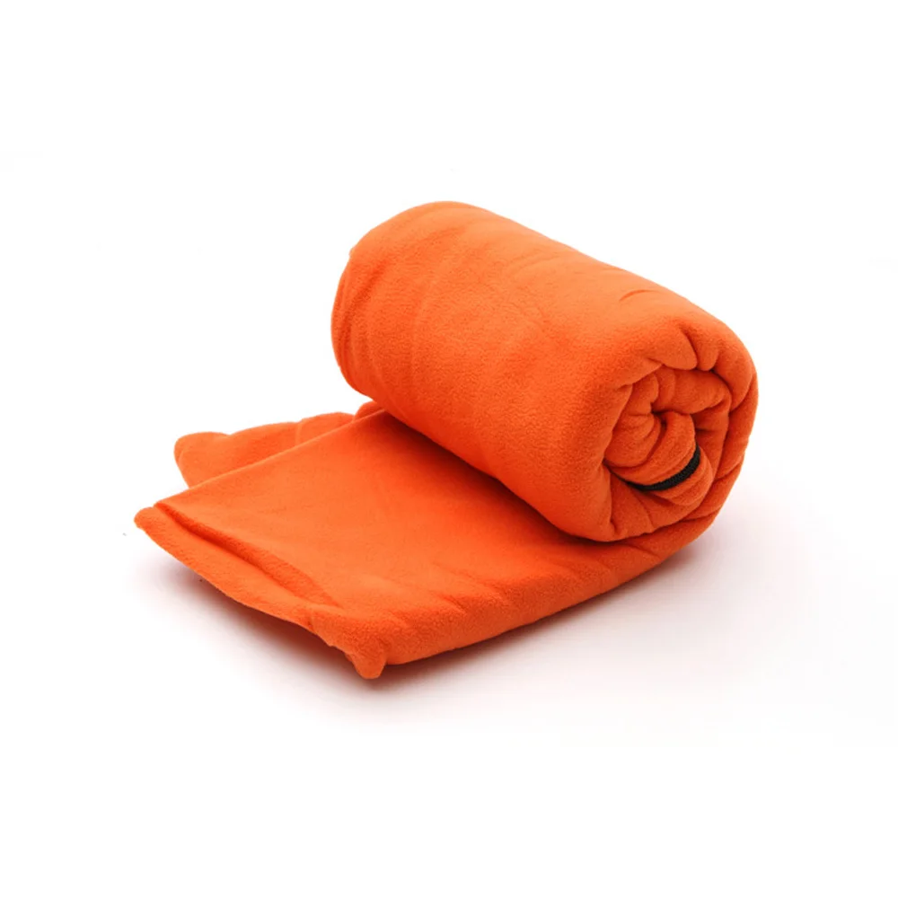 Оранжевый AOTU Ultra-light Portable Polar Fleece Sleeping Bag Ultralight Spring Winter Sleeping Bag Liner for Camping Travel with Carry - Цвет: Оранжевый
