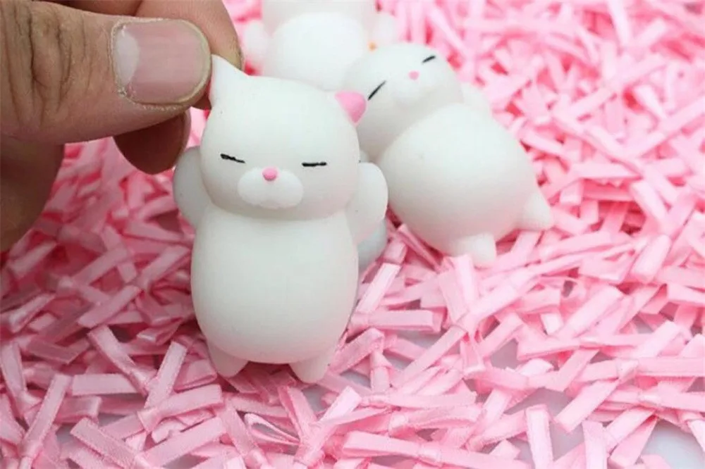 4 шт./партия Симпатичные Моти игрушки мягкие Cat Squeeze Исцеление дети весело Kawaii