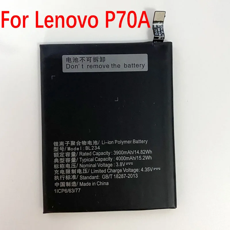 

Новый оригинальный 3900 мА/ч, BL234 батарея для Lenovo A5000 Vibe P1M P1MA40 P70 P70t P70-T P70A P70-A телефон заменить + номер для отслеживания посылки