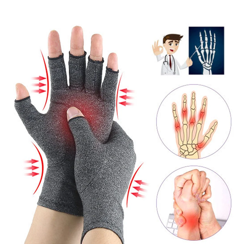 

1 Pair Hand Wrist Thumb Brace Support Anti Arthritis Compression Gloves Hands Joint Pain Relief Therapy Women Men Health Care