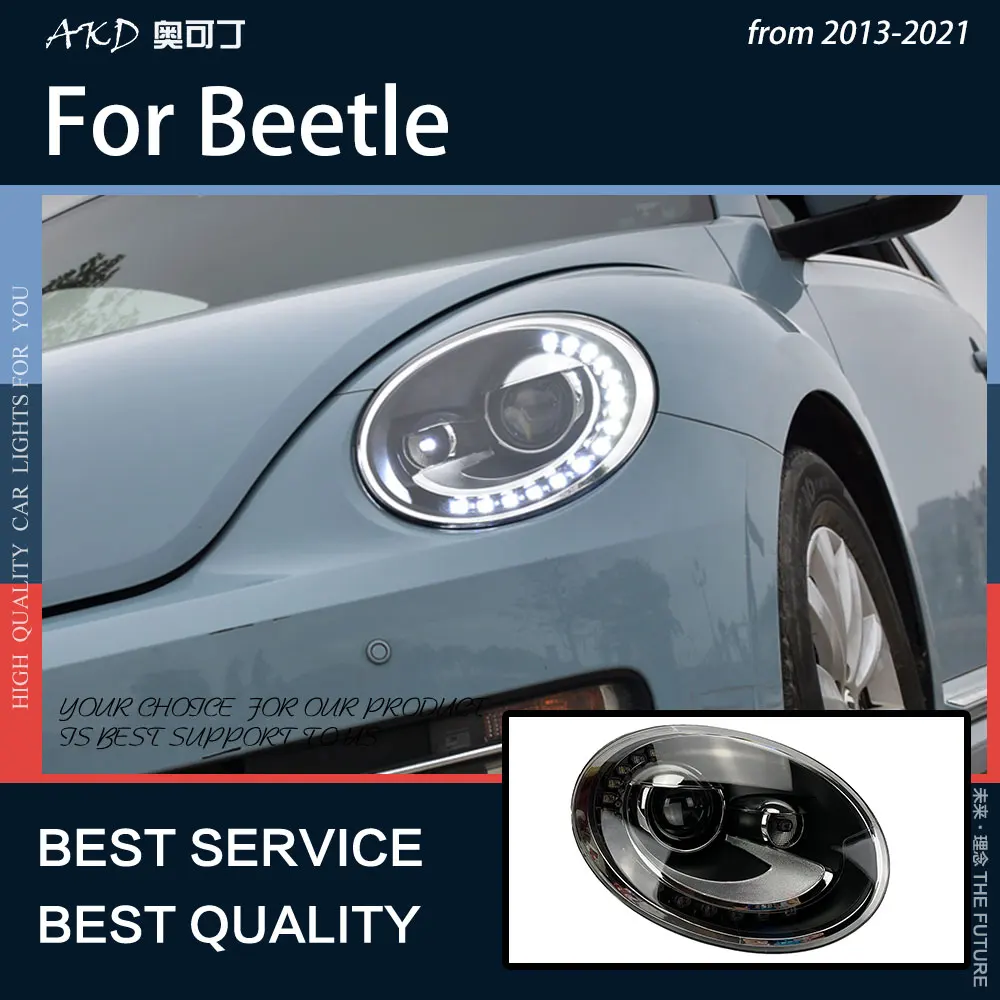 

Стайлинг автомобиля, фары для Beetle светодиодный ная фара 1998-2021, передняя фара, сигнал DRL, аксессуары для автомобиля