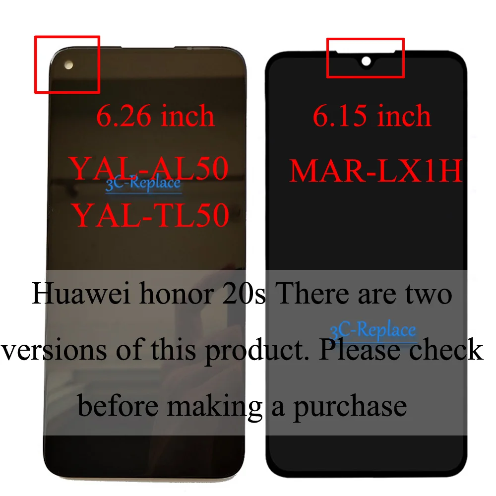 Черный ЖК-дисплей 6 3 дюйма для Huawei Honor 20 Pro / 20S YAL-AL50/Huawei Nova 5T Global сенсорный экран с