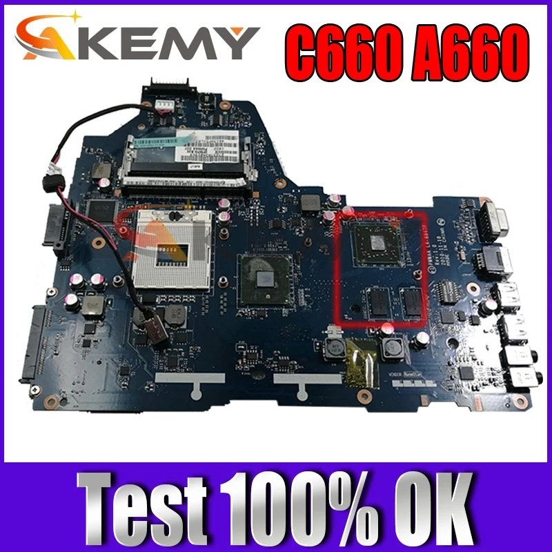 AKEMY материнская плата для ноутбука Toshiba Satellite C660 A660 K000114920 PWWAA LA 6847P DDR3 основная