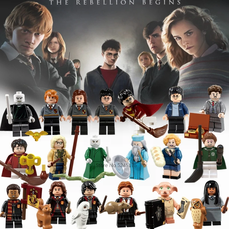 Серия Harry, фигурки Гермионы, Рон Добби, Волдеморт, Дамблдор, Moody, строительные блоки, фигурки, игрушки для детей, подарки