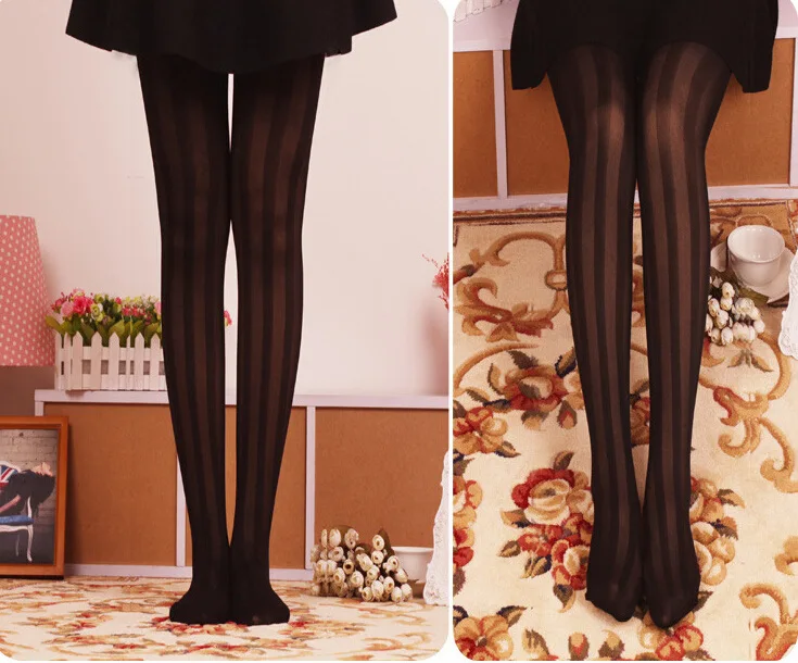 Прозрачные колготки * Популярные полосатые сексуальные модные