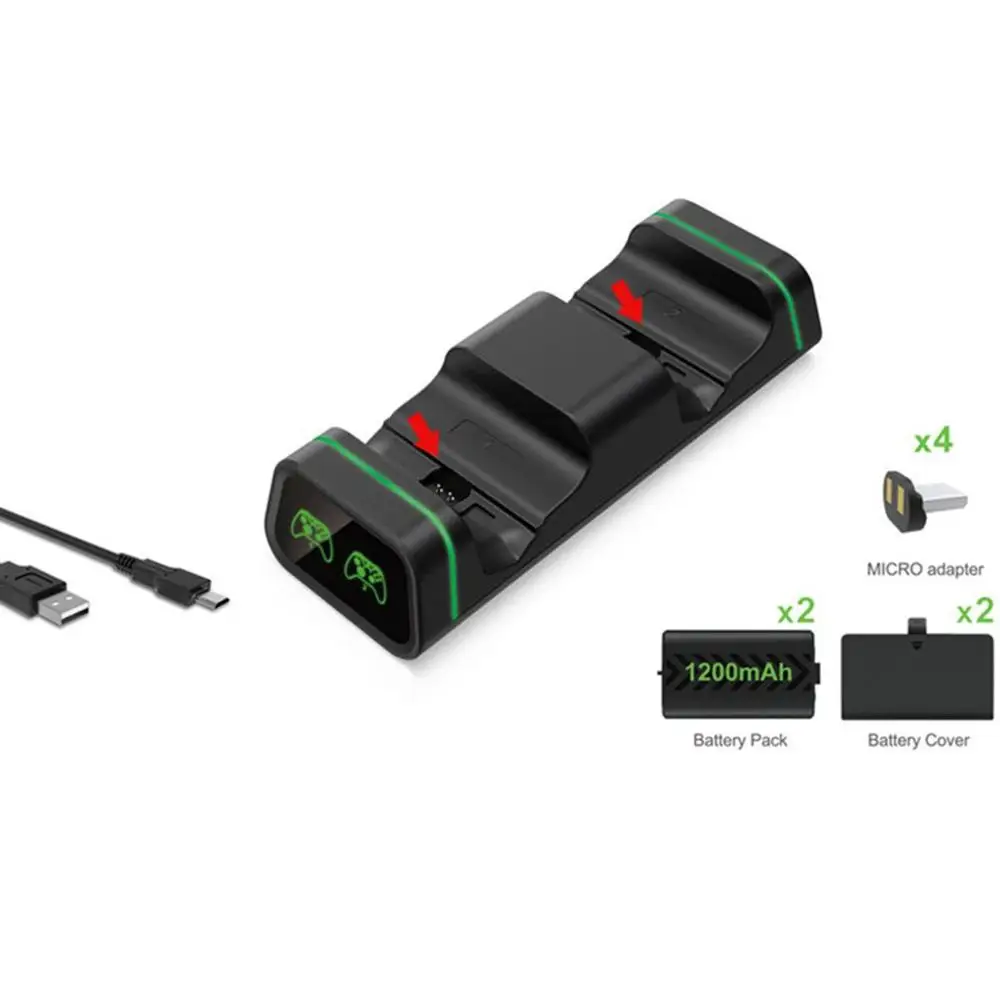 Двойной контроллер зарядная док станция для Xbox One / S X экран дисплея с 2
