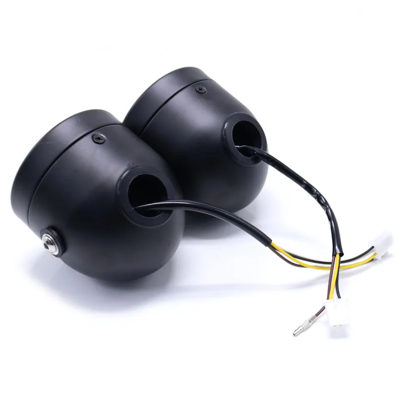 Мотоциклетная двойная спортивная черная передняя фара 12 В w/кронштейн для