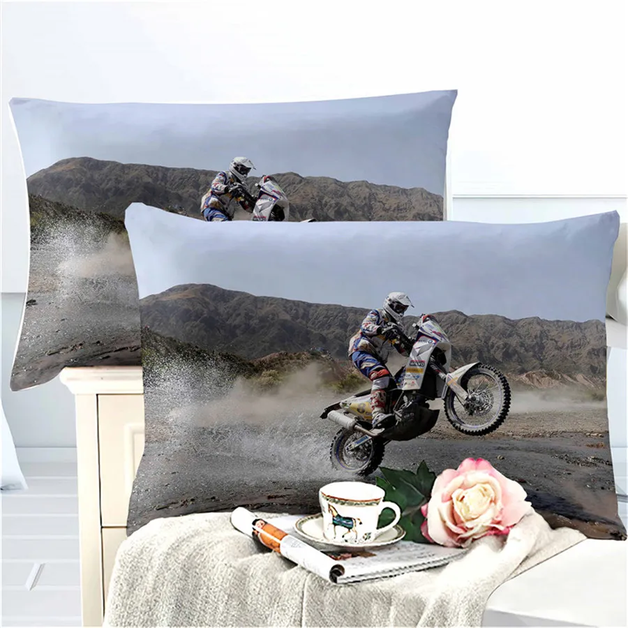 HELENGILI 3D Постельное белье с принтом &quotмотоцикл&quot постельное Bedcloth Наволочка на