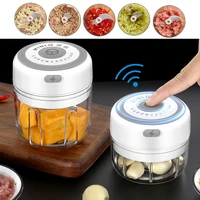 100250ml portable usb charging electric mini garlic whisk ginger garlic pepper vegetables and meat grinder kitchen tool