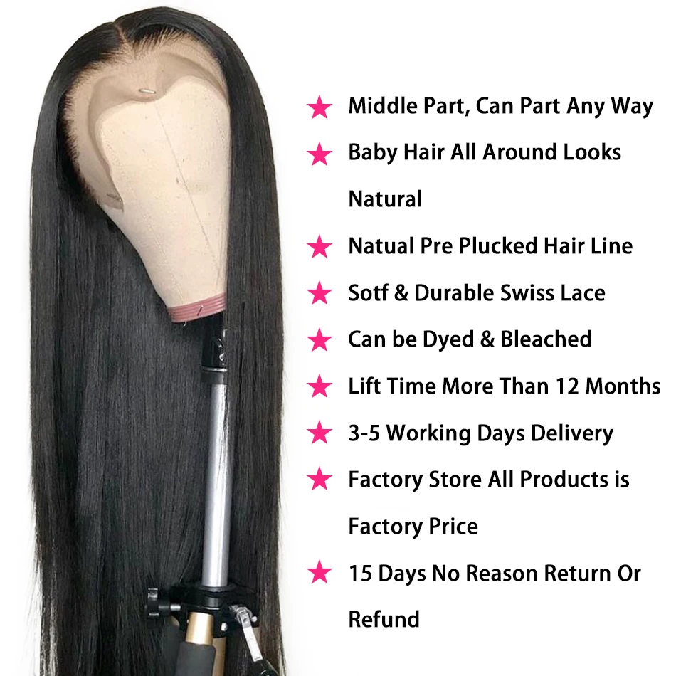 Soul Lady Glueless кружевные передние человеческие волосы прямые парики Remy малазийские волосы предварительно выщипанные и отбеленные узлы парик шнурка 150% Плотность