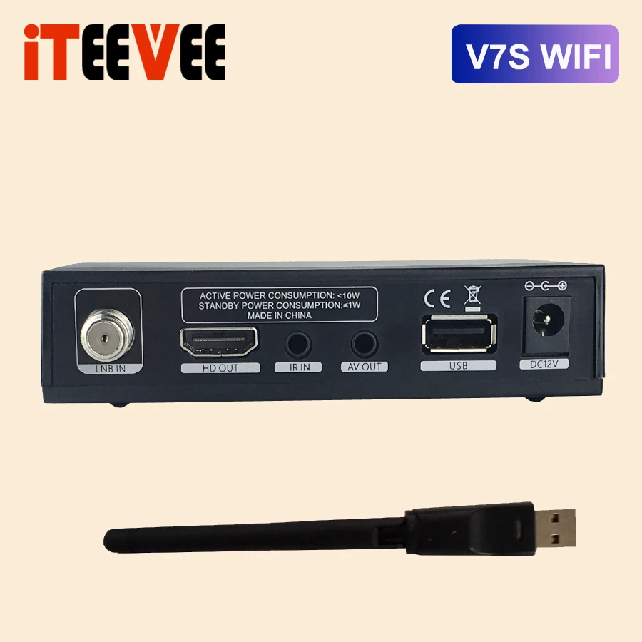 Оригинальный Freesat Мини цифровой спутниковый ТВ-приставка приемник V7S HD DVBS2 Suppport