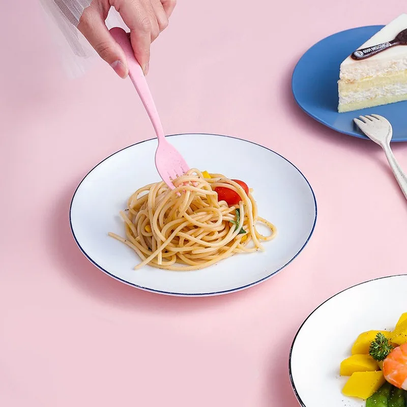 

Travel Cutlery Portable Cutlery Box Japan Style Wheat Straw Knife Fork Spoon Sets With Case Student Dinnerware Utensils^1