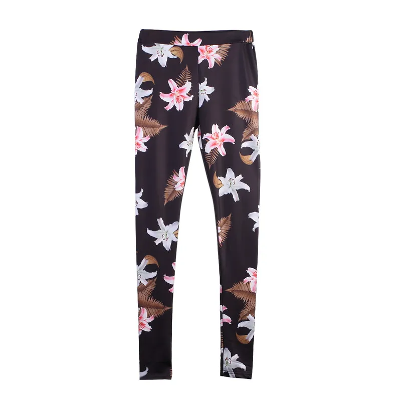 Женские леггинсы для фитнеса и йоги ретро легинсы с цветочным принтом женские