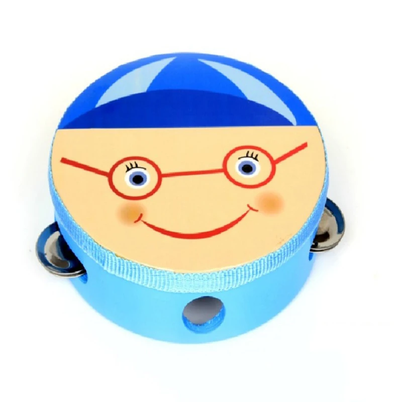 Новый мультфильм бубен ручной Фристайл Колокольчик музыкальный ударный