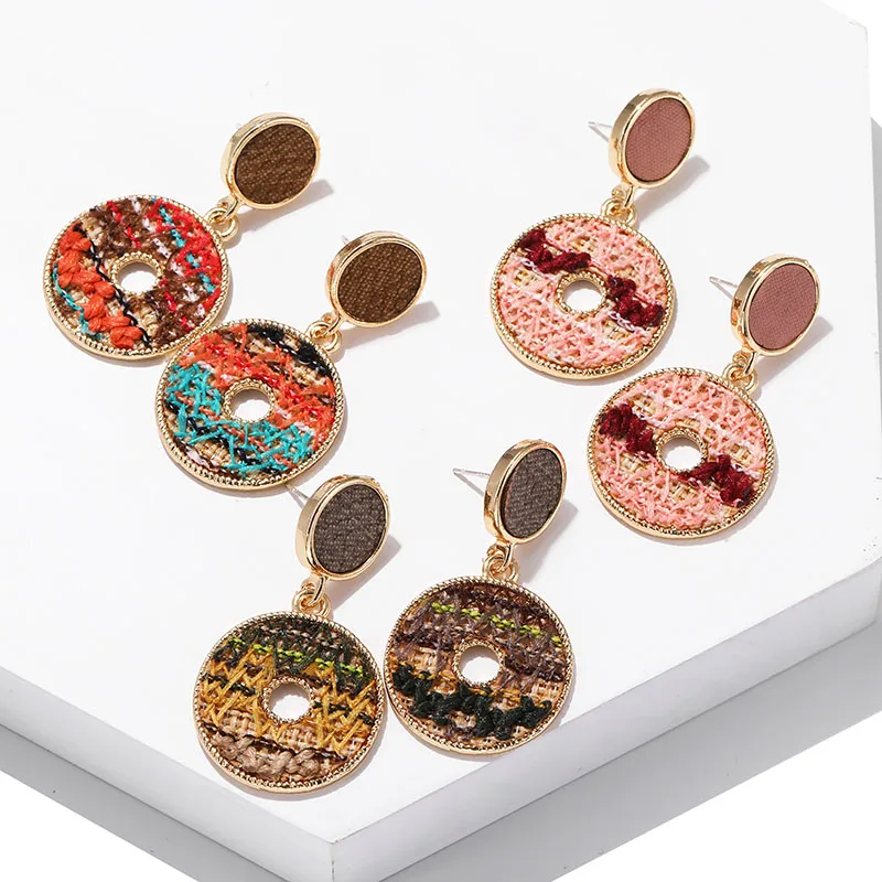 Ретро личности Серьги 2019 новые леопардовые серьги женские плюшевые из ткани