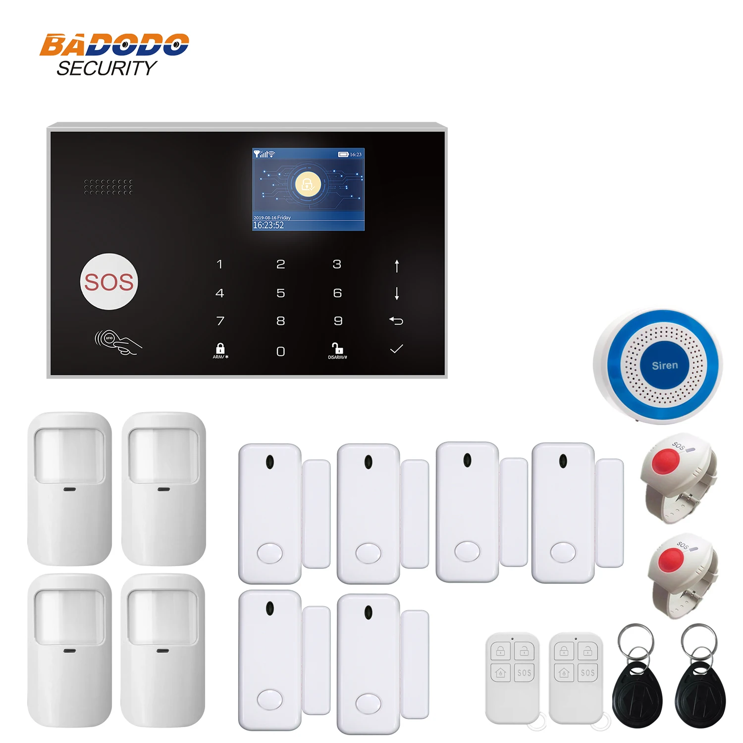 Tuya APP remote control smart WiFi GSM 4G TDD-LTE FDD-LTE WCDMA home Alarm system solar infrared beam sensor optional | Безопасность и