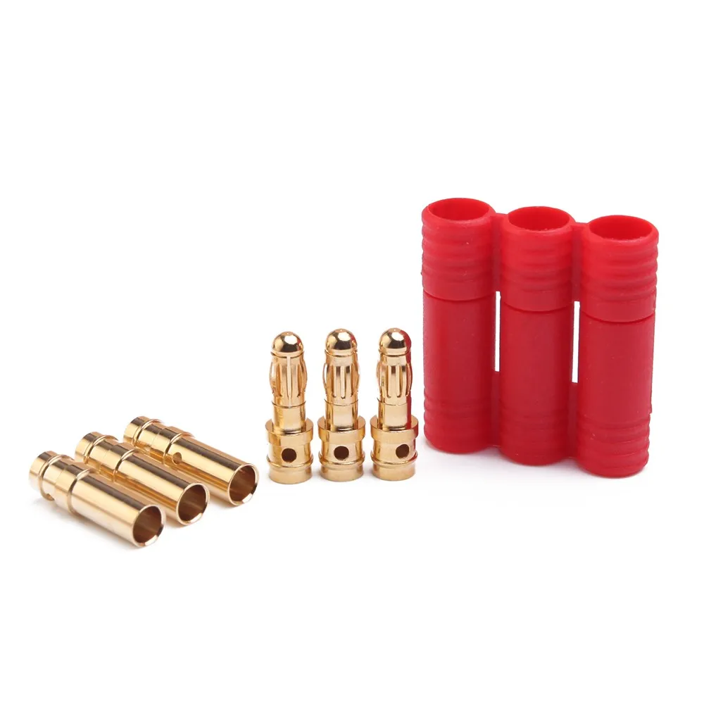 5/10 Pair AMASS 3.5mm three-core 3X3.5mm Bullet Connectors with Housing for Brush less Motor install