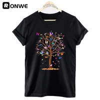 butterfly fly to the tree woman print t shirt girl harajuku summer casual round neck short slee top tee y2k shirtdrop ship