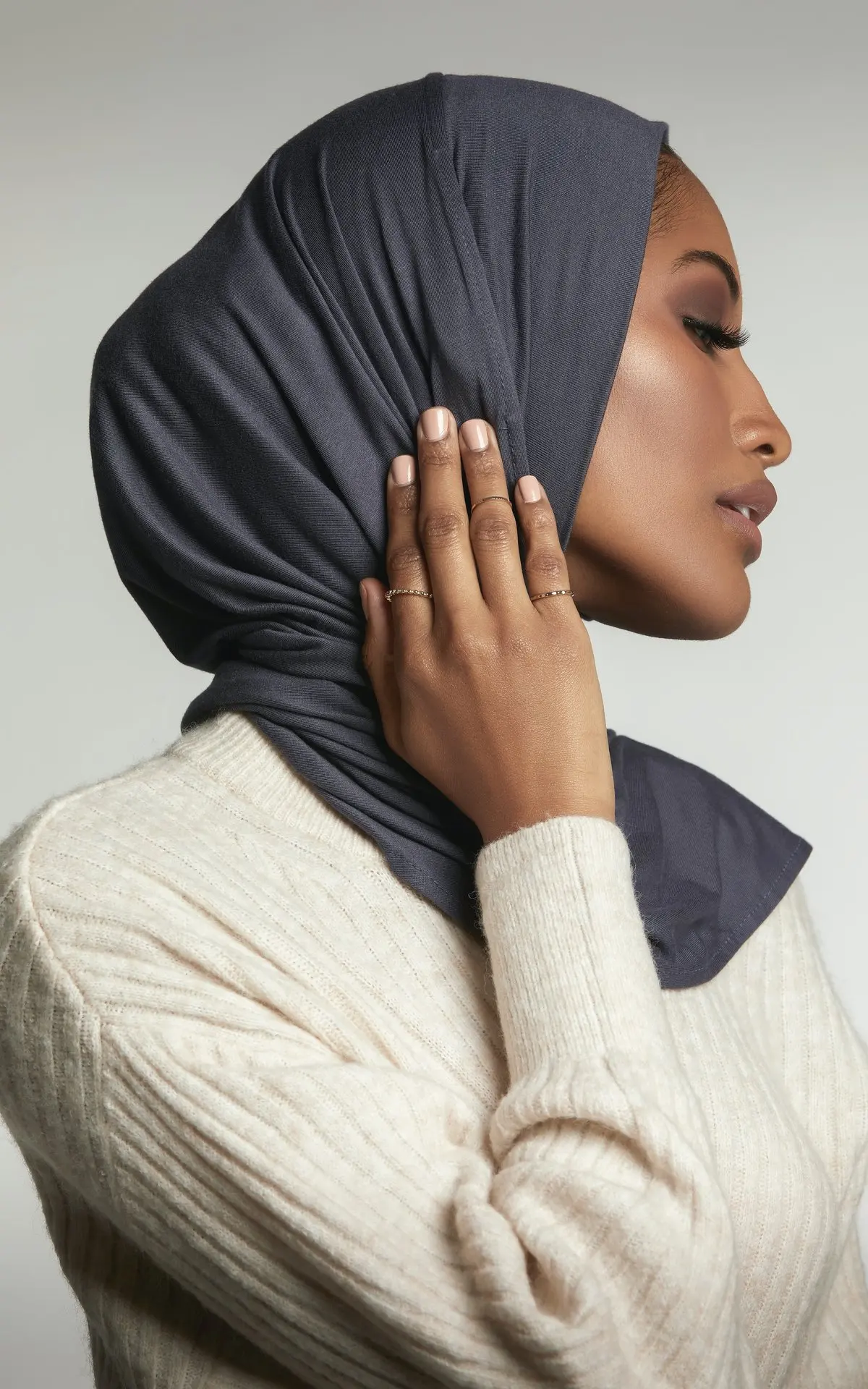 Новый Стильный Эластичный штатив с отверстиями для ушей Женский мусульманский